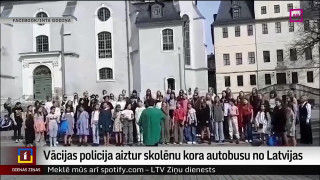 Vācijas policija aiztur skolēnu kora autobusu no Latvijas