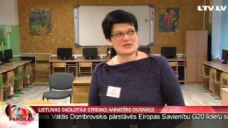 Lietuvas skolotāji streiko; ministrs dusmīgs