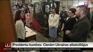 Igaunijas un Latvijas pirmās lēdijas viesojas pie Ukrainas brīvprātīgajiem palīgiem