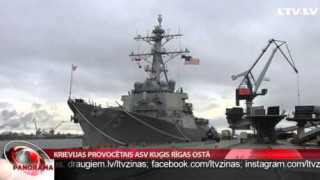 Krievijas provocētais ASV kuģis Rīgas ostā