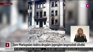 Zem Mariupoles teātra drupām joprojām iesprostoti cilvēki
