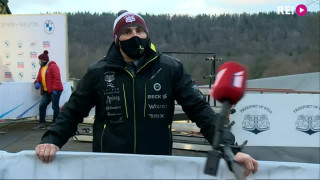 Intervijas ar Latvijas bobslejistiem pēc pirmā brauciena