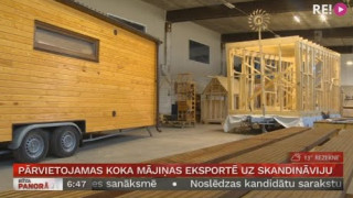 Pārvietojamas koka mājiņas eksportē uz Skandināviju
