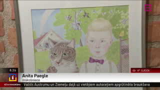 Jūgendstila muzejā Anitas Paegles zīmējumu izstāde “Rīgas kaķi”