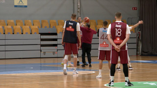 Latvijas basketbola izlase aizvada treniņus pirms gaidāmās spēles ar Serbiju