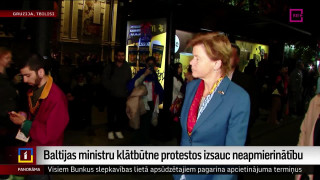 Baltijas ministru klātbūtne protestos izraisa neapmierinātību