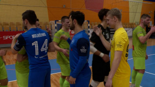 Latvijas telpu futbola virslīgas spēle "RFS Futsal" - "Jēkabpils Lūši/Ošukalns"