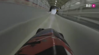 Pasaules kauss bobslejā. 1.brauciens divniekiem. Pārraide no ASV