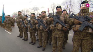 Latvijas Republikas proklamēšanas 104. gadadiena. Nacionālo bruņoto spēku parāde 11. novembra krastmalā