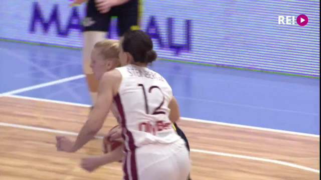 EČ atlases spēle basketbolā sievietēm. Latvija – Zviedrija. Pirmās ceturtdaļas spilgtākās epizodes