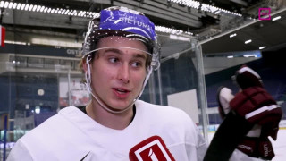 Pasaules hokeja čempionāta spēle Slovākija - Latvija. Intervija ar Latvijas hokejistiem pirms mača