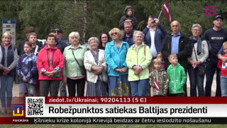 Robežpunktos satiekas Baltijas prezidenti