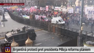 Argentīnā protesti pret prezidenta Mileja reformu plāniem