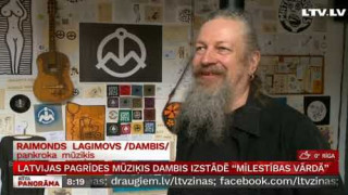 Latvijas pagrīdes mūziķis Dambis izstādē "Mīlestības vārdā"