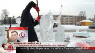 Ledus skulptūru festivāls, telefonintervija ar Mintautu Buškevicu