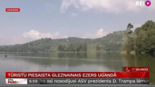 Tūristus piesaista gleznainais ezers Ugandā