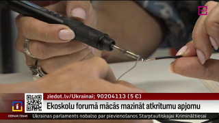 Ekoskolu forumā mācās mazināt atkritumu apjomu