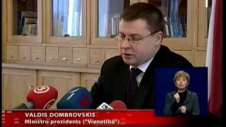 Dombrovskis ar ZZS paraksta vienošanos par Latvijas nacionālo interešu aizstāvību ES