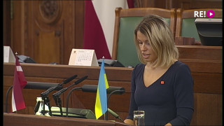Glorija Grevcova, deputāta zvērests