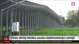 Cēsīs atklāj lielāko saules elektrostaciju Latvijā