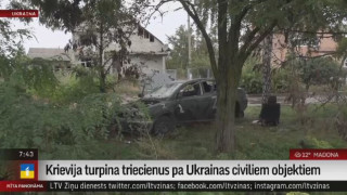 Krievija turpina triecienus pa Ukrainas civiliem objektiem