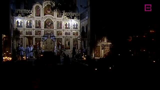 Pareizticīgo Lieldienu nakts dievkalpojums no Rīgas Kristus Piedzimšanas katedrāles