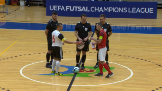 UEFA telpu futbola ČL spēle "Petrow" - "Lučenec"