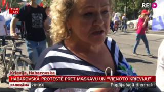 Habarovskā protestē pret Maskavu un "Vienoto Krieviju"