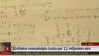 Einšteina manuskriptu izsola par 11 miljoniem eiro