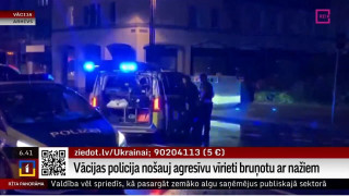 Vācijas policija nošauj agresīvu vīrieti bruņotu ar nažiem