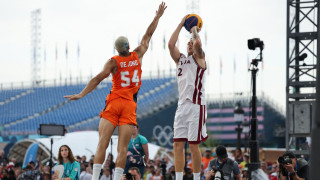 2024. gada Parīzes Olimpiskās spēles. 3x3 basketbols vīriešiem. Latvija - Nīderlande