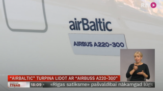«airBaltic» turpina lidot ar «Airbuss A220-300»