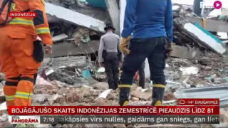 Bojāgājušo skaits Indonēzijas zemestrīcē pieaudzis līdz 81