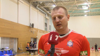 Telpu futbola Virslīgā Bronzas fināls Nikars - Jēkabpils Lūši/Ošukalns. Marks Bogdanovs