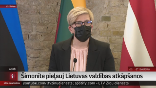 Šimonīte pieļauj Lietuvas valdības atkāpšanos