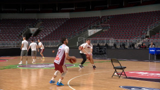 Latvijas basketbola izlase gatavojas pārbaudes spēlei ar Lietuvas valstsvienību