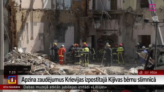 Apzina zaudējumus Krievijas izpostītajā Kijivas bērnu slimnīcā