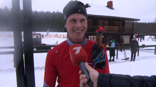 Latvijas čempionāta 2.posms distanču slēpošanā. Indulis Bikše