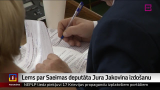 Lems par Saeimas deputāta Jura Jakovina izdošanu kriminālvajāšanai