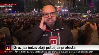 Gruzijas iedzīvotāji pulcējas protestā