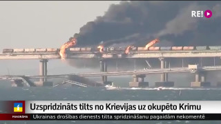 Uzspridzināts tilts no Krievijas uz okupēto Krimu