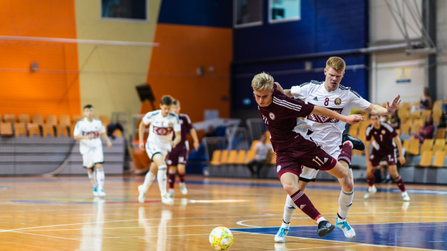 EČ telpu futbolā U-19. Latvija – Portugāle. Tiešraide