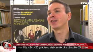 Diriģents Valdis Butāns un PPO "Rīga" sezonas atklāšanas koncertā