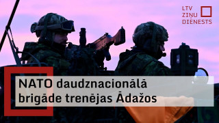 NATO daudznacionālā brigāde trenējas Ādažos