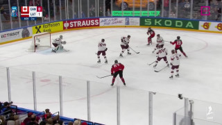 Pasaules hokeja čempionāta pusfināls Kanāda - Latvija 1:1