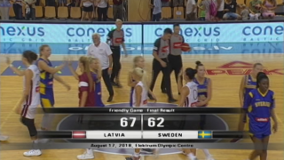 Pārbaudes spēle basketbolā sievietēm. Latvija – Zviedrija
