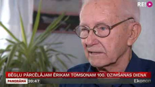 Bēgļu pārcēlājam Ērikam Tomsonam 100. dzimšanas diena