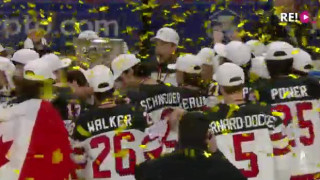 Kanādas hokejisti saņem pasaules čempionu kausu
