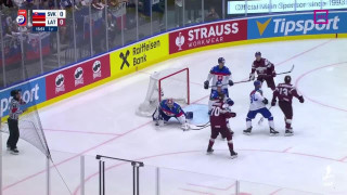 Pasaules hokeja čempionāta spēle Slovākija - Latvija epizodes