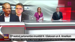 EP neatceļ parlamentāro imunitāti Ušakovam un Amerikam